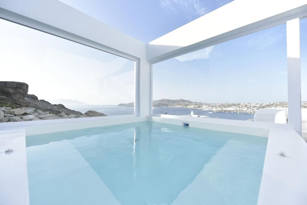 Villa Aethereal With Private Jacuzzi And Town Views Mykonos Town Exterior photo