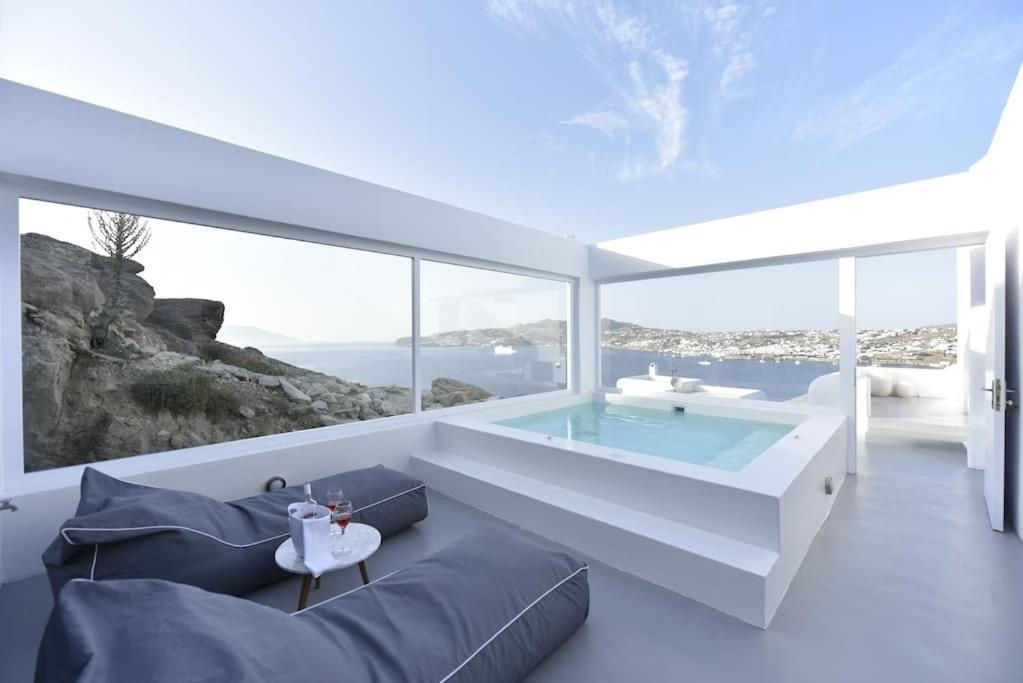 Villa Aethereal With Private Jacuzzi And Town Views Mykonos Town Exterior photo